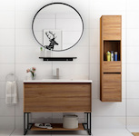Meubles salle de bain simple vasque WENGE