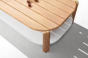Salon de jardin d'angle haut de gamme en teck massif - ROMA ANGLE