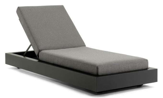 Bain de soleil en aluminium, Como BED NOIR 