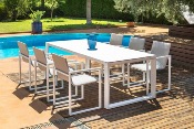 Fauteuils en aluminium, COMO GRIS (lot de 2)
