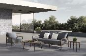 Mobilier de jardin de luxe design en teck massif 5 places - COME BIS