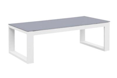 Table basse de jardin grise en aluminium, BELLY