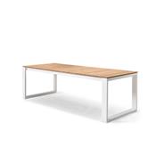 Table à manger en teck et aluminium, COMO