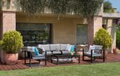 Fauteuil de jardin en aluminium, BELLY NOIR