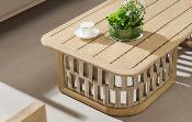 Mobilier de jardin luxe en teck et en corde 5 places - PALMA