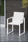 Fauteuils en aluminium, COMO BLANC (lot de 2)
