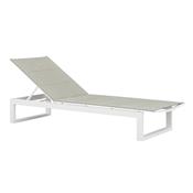 Duo de bains de soleil avec table basse, COMO TAUPE