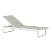 Duo de bains de soleil avec table basse, FERMO TAUPE