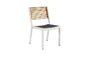 Ensemble repas jardin aluminium et en teck 10 PLACES - YORK BLANC