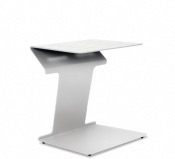Duo de bains de soleil en aluminium et teck, LOVY BLANC