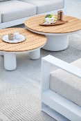 Grand salon de jardin moderne modulable aluminium haut de gamme - IRIS