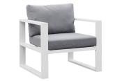 Fauteuil avec son repose pied en aluminium - BELLY