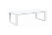 Table basse de jardin blanche plateau cramique - BELLY 