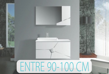 Meubles salle de bain simple vasque 90-100