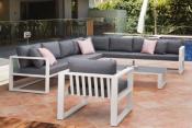 Banquette de jardin (2 places) en aluminium, BELLY