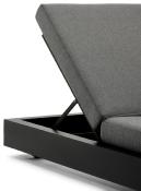 Bain de soleil en aluminium, Como BED NOIR 