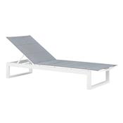 Duo de bains de soleil avec table basse, COMO GRIS