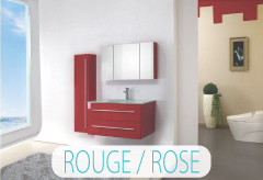 Meubles salle de bain simple vasque ROUGE / ROSE