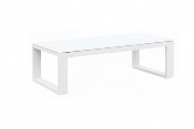 Table basse de jardin blanche plateau céramique - BELLY 