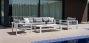 Salon de jardin en aluminium luxe 5 places - COMO BIS