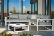 Salon de jardin d'angle en aluminium, FERMO COSY