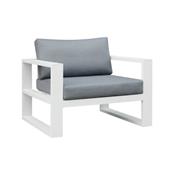 Salon de jardin d'angle en aluminium, COMO CHIC