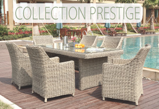 Mobiliers en rsine tresse ronde et demi-ronde