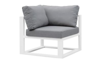 Fauteuil d'angle de jardin en aluminium, BELLY