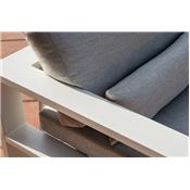 Salon de jardin d'angle en aluminium, COMO CHIC