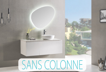 Meubles salle de bain simple vasque SANS COLONNE