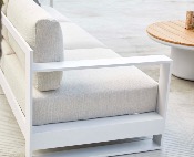 Salon canapé de jardin design aluminium haut de gamme - IRIS BIS