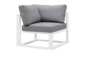 Fauteuil d'angle de jardin en aluminium, BELLY