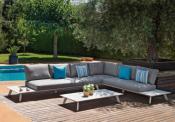 Grand canap de jardin design en alu - TINY BLANC 