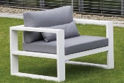 Salon de jardin en aluminium luxe 5 places - COMO BIS