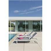 Duo de bains de soleil avec table basse, COMO GRIS