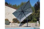 Parasol dport 3 x 3 m, FLORA gris clair