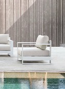 Grand salon de jardin moderne modulable aluminium haut de gamme - IRIS