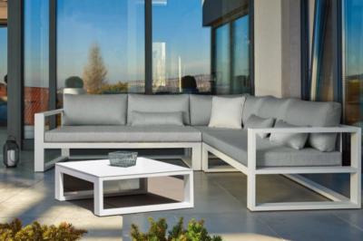 Salon de jardin d'angle en aluminium, COMO COSY