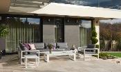 Salon de jardin d'angle en aluminium, COMO PLUS