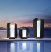 Lampe design d'extérieur sans fil - POLY NOIR TAILLE M