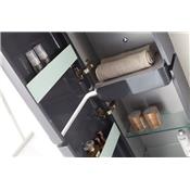 Meuble salle de bain double vasque 120 cm, 1 colonne, MIA GRIS