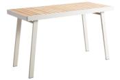 Table en aluminium et teck avec 6 fauteuils, NOFFY BAR