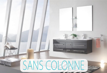 Meubles salle de bain double vasque SANS COLONNE