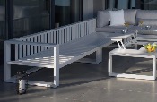 Salon de jardin d'angle en aluminium, COMO PLUS
