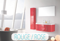 Meubles salle de bain double vasque ROUGE / ROSE
